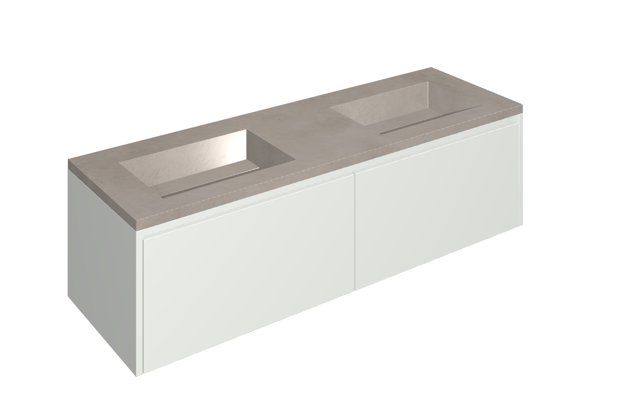 Fly Air Washbasin Duo 150 White